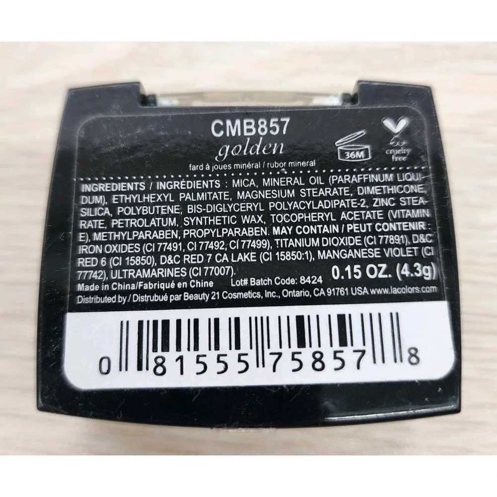 L.A. COLORS Mineral Blush Golden CMB857 0.15 Oz Cruelty Free Lot‎ Of 3 New